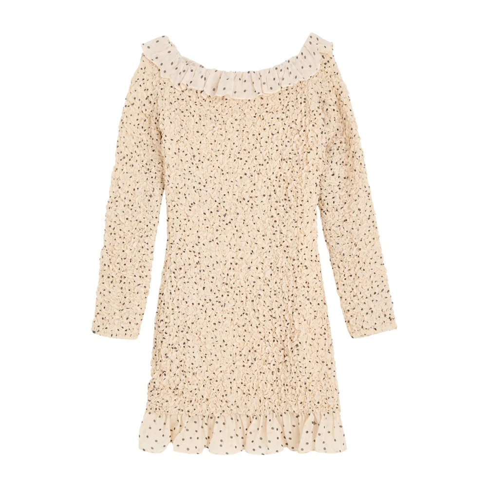 By Malene Birger Women's Beige Short Dresses, Xs, Corinette Dot Dress