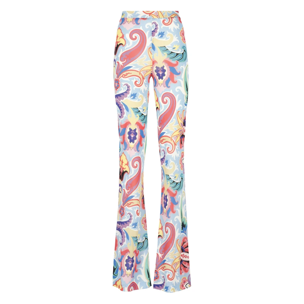 ETRO Bloemenpatroon Elastische Taille Broek Multicolor Dames