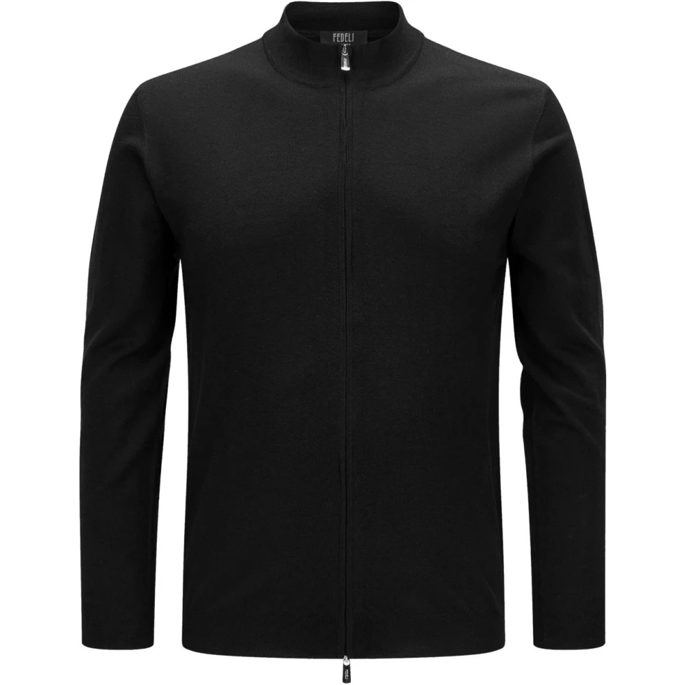 Fedeli Black Accessories - Male - Cardigans - 2XL - Knitwear