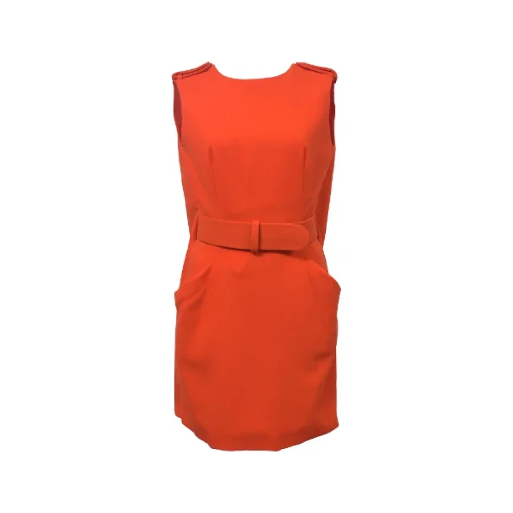 Alexander McQueen Pre-owned Wool dresses Orange Dames