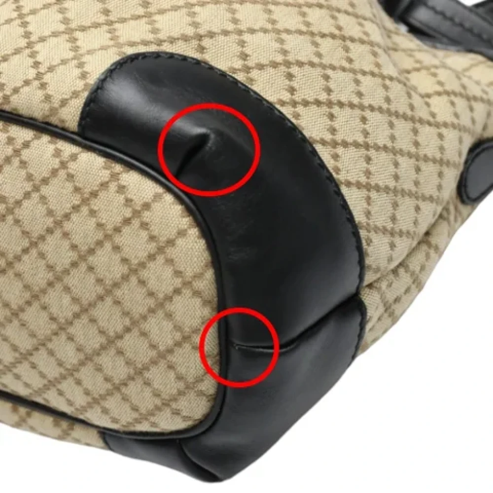 Gucci Vintage Pre-owned Canvas gucci-bags Beige Dames