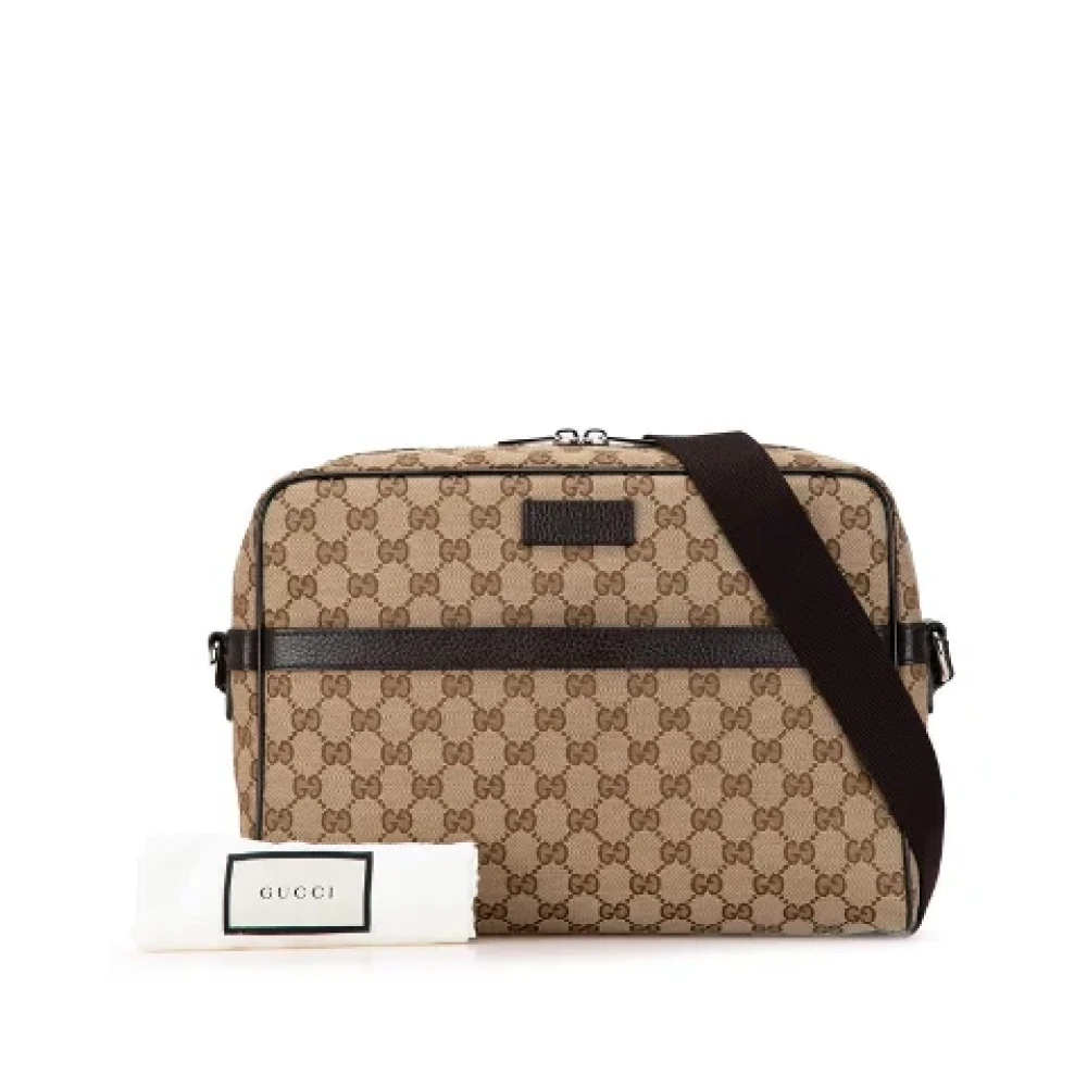 Gucci Vintage Pre-owned Canvas gucci-bags Beige Dames