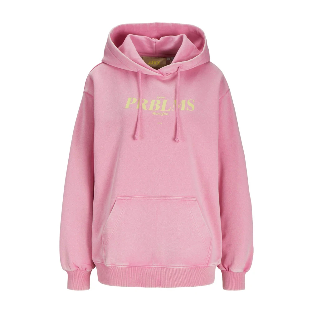 Jack & jones Elizabeth Loose Hoodie Sweatshirt Moonlite Mauve Pink Dames