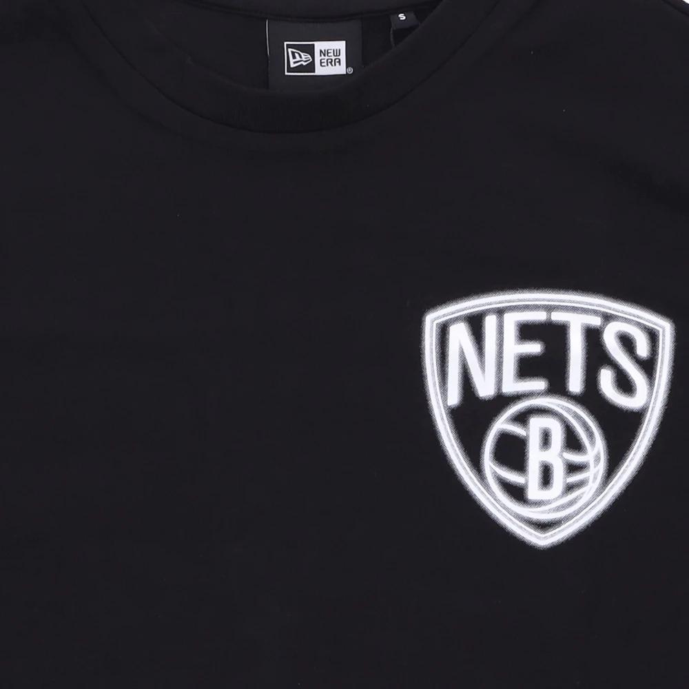new era NBA Neon Tee Bronet Zwart Wit Black Heren