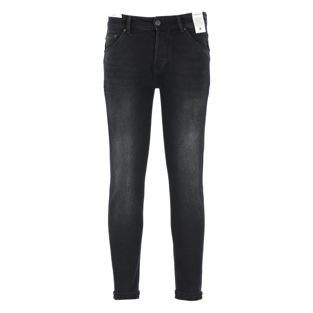 PT Torino Zwarte Katoenen Jeans voor Mannen Black Heren