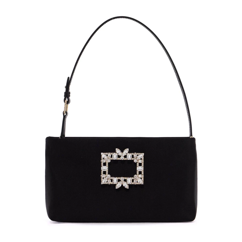 Roger Vivier Nightlily Kristal Mini Tas Black Dames