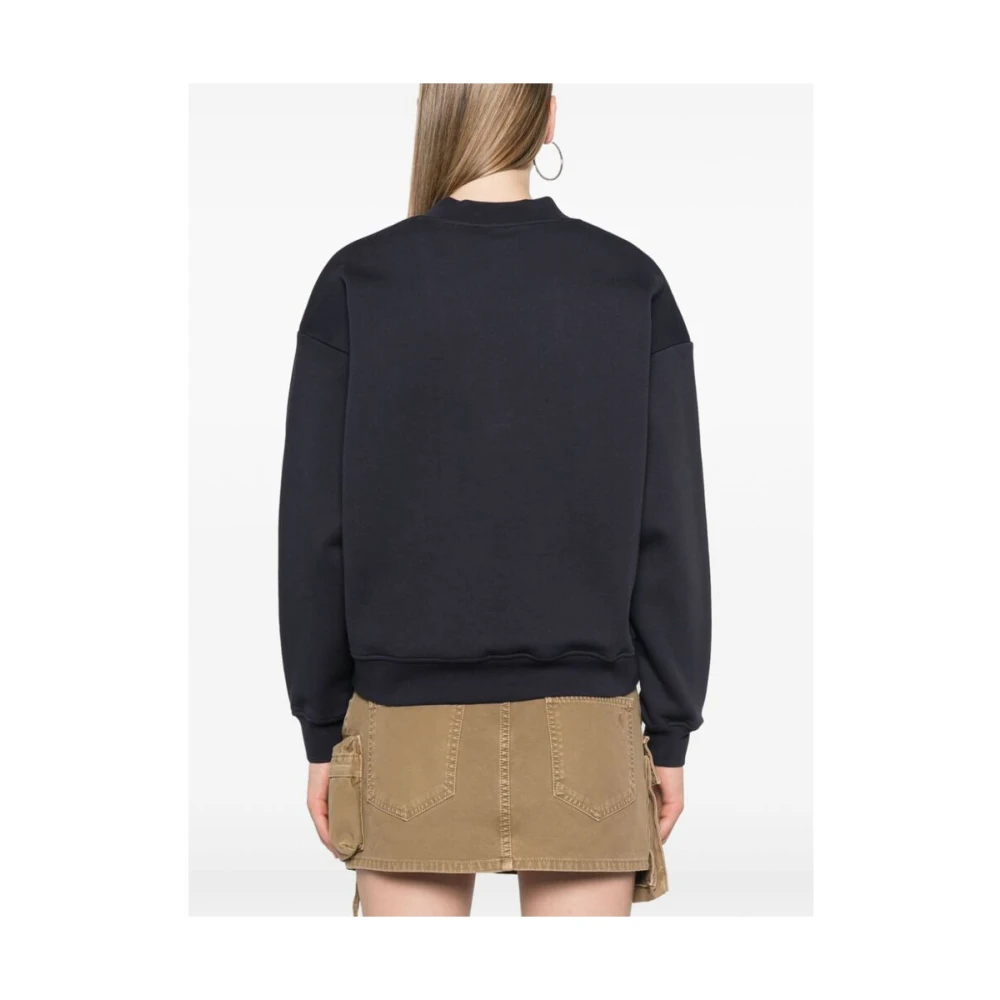 pinko Navy Blue V-Neck Sweatshirt Blue Dames