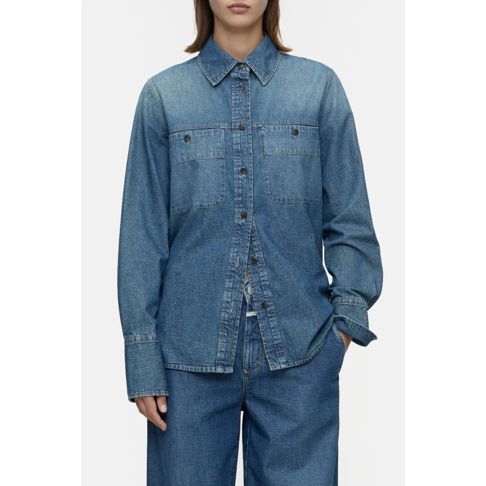closed Denim overhemd met grote zakken Blue Dames