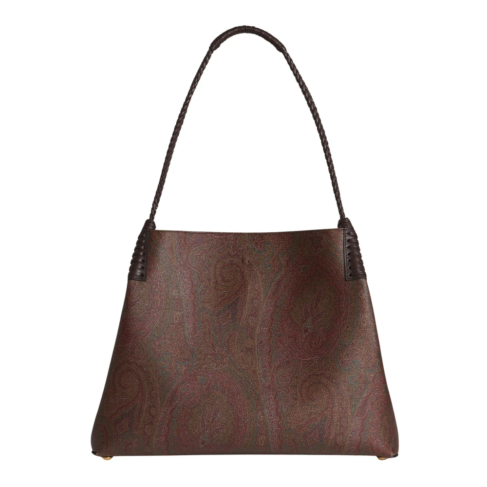 ETRO Bruine Geweven Leren Handtas Brown Dames
