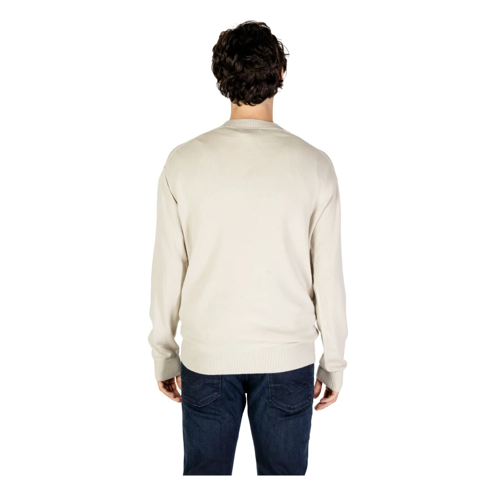 Calvin Klein Jeans Intarsia Mix Heren Trui Beige Heren