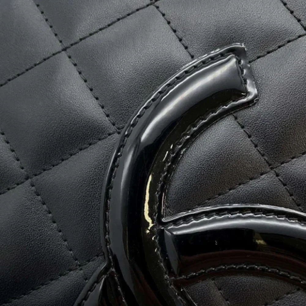 Chanel Vintage Pre-owned Leather wallets Black Dames