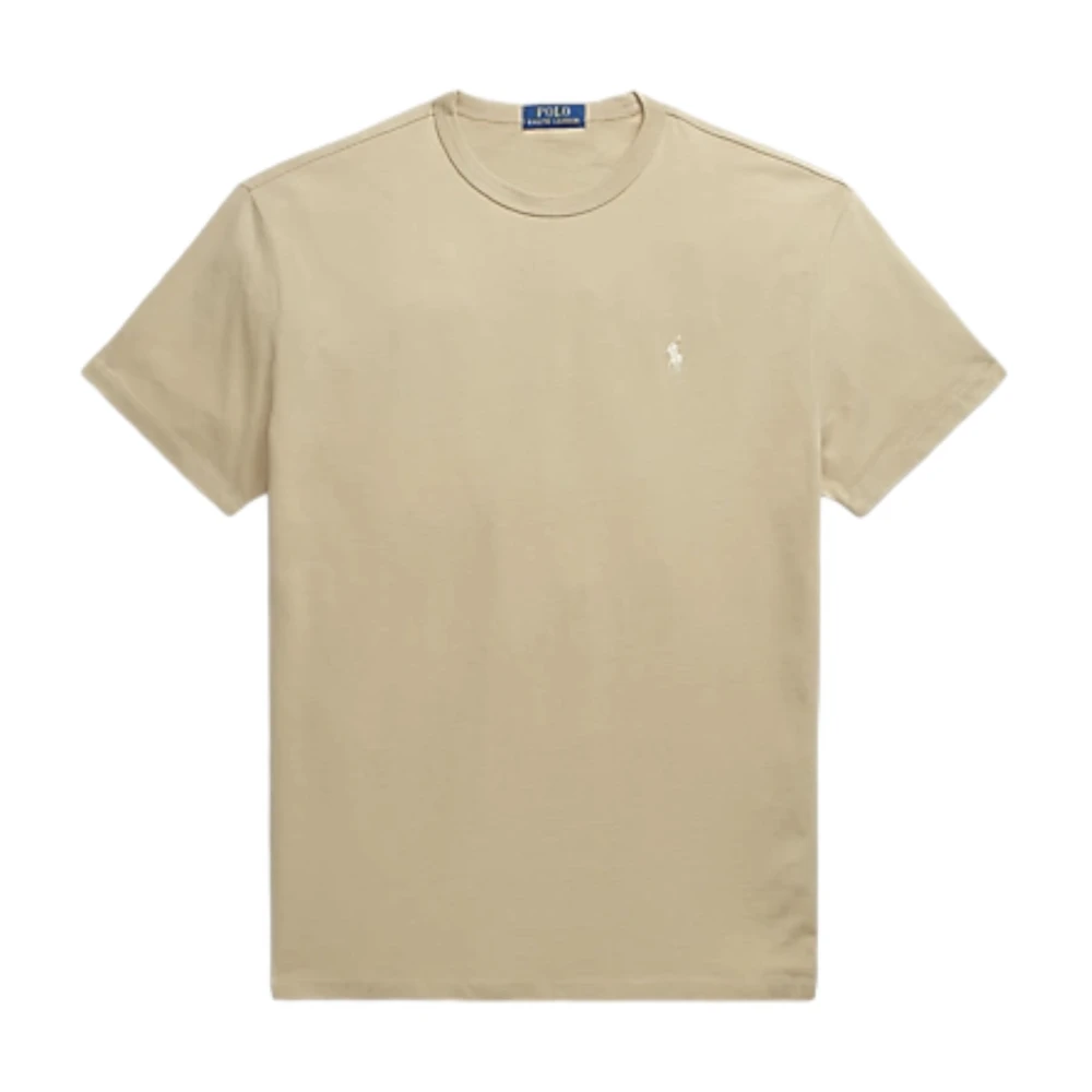 Ralph Lauren Men's Beige Classic Fit Jersey Crewneck T-Shirt
