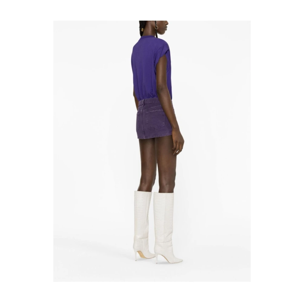The Attico FAY 035 Paarse Denim Rok Purple Dames