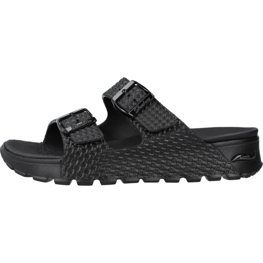 Skechers Arch Fit Footsteps Hiness Sliders Black, Dam
