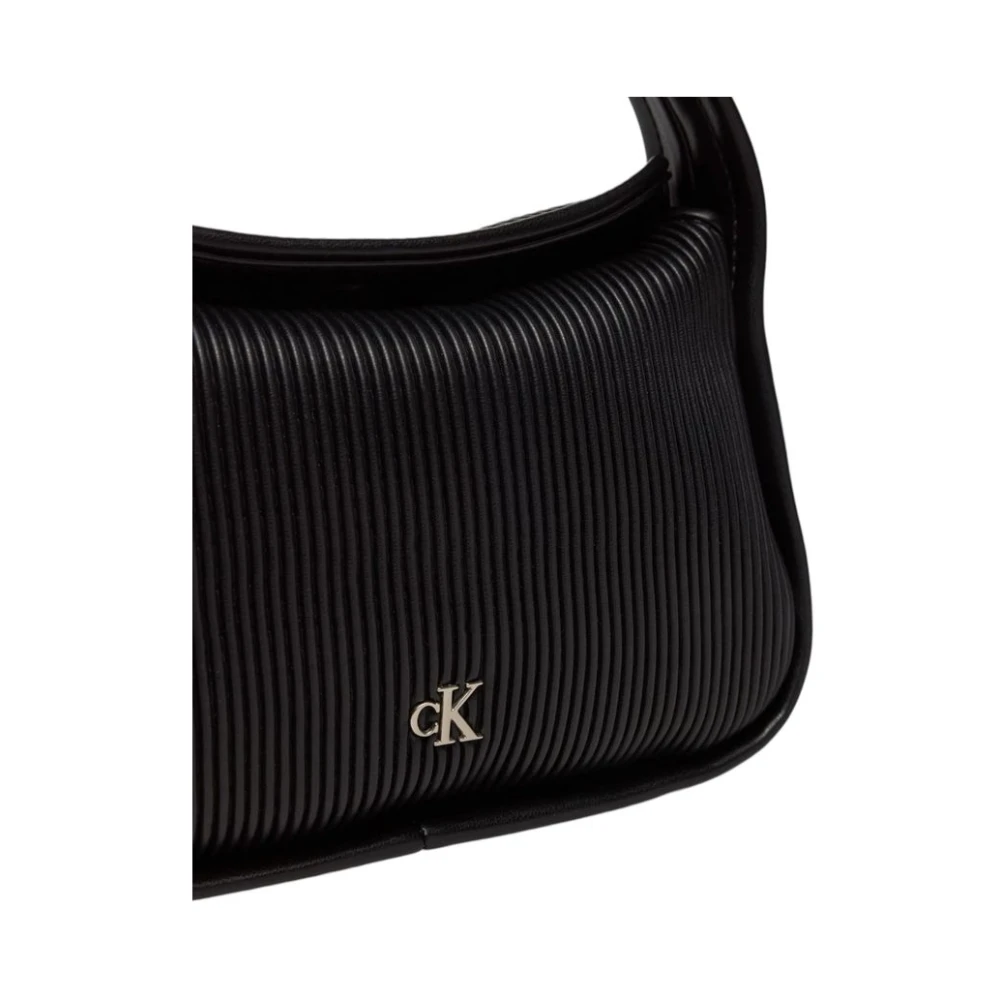 Calvin Klein Jeans Zwarte Polyethyleen Handtas Herfst Winter Collectie Black Dames