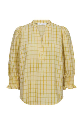 gul-rutig-blus-med-puffarmar