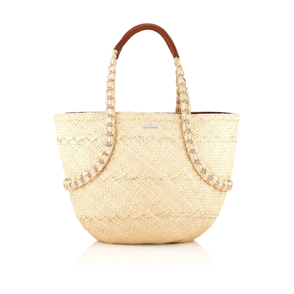 Aquazzura Beige Stylish Tote Bag In Navy - Female - Shopping Bags - One Size - Bags