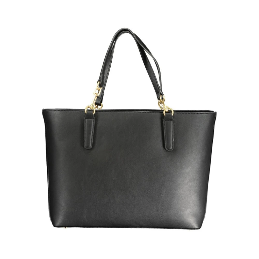 Valentino by Mario Valentino Zwarte polyethyleen schoudertas met verstelbare riem Black Dames