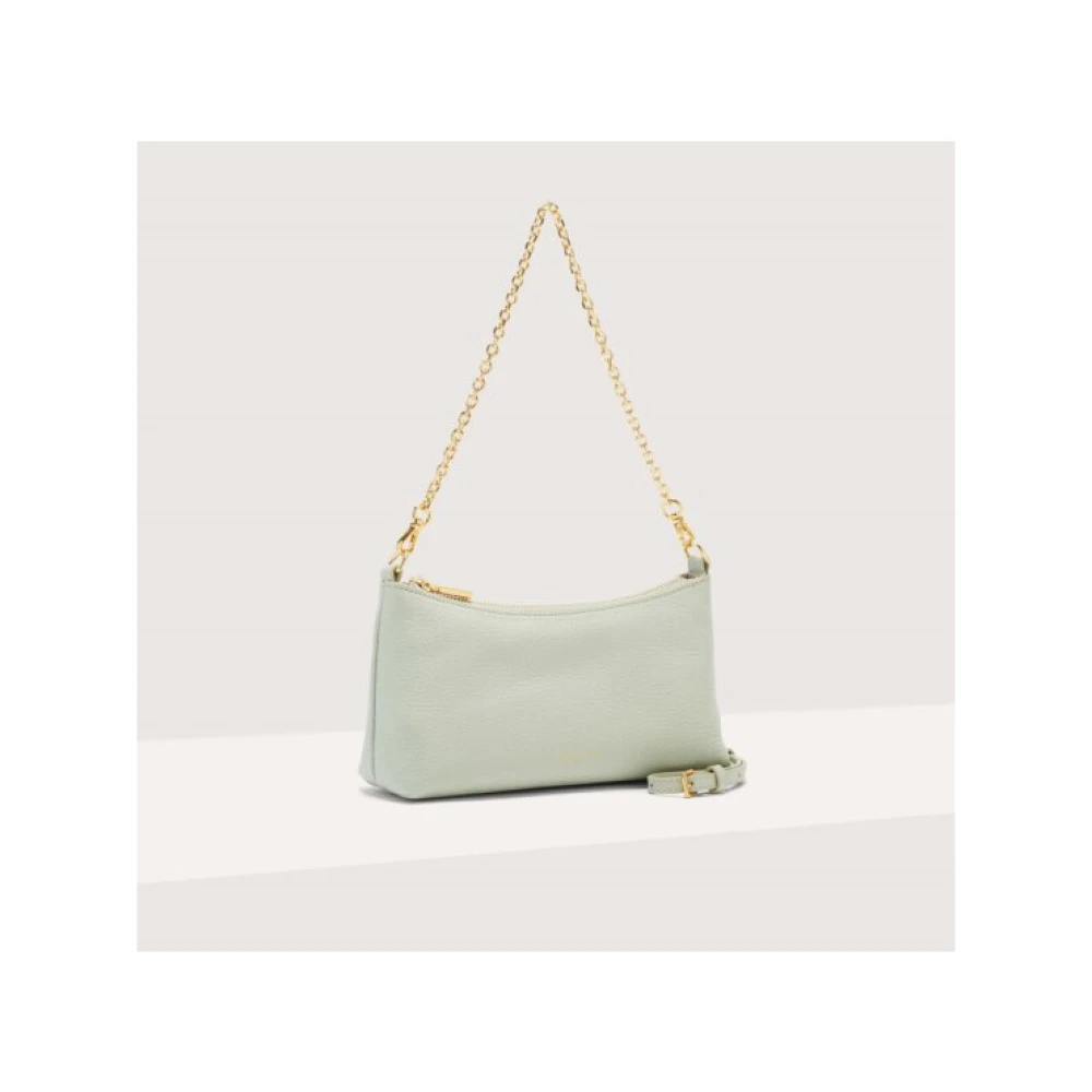 Coccinelle Grained Leather Mini Bag in Celadon Green Dames