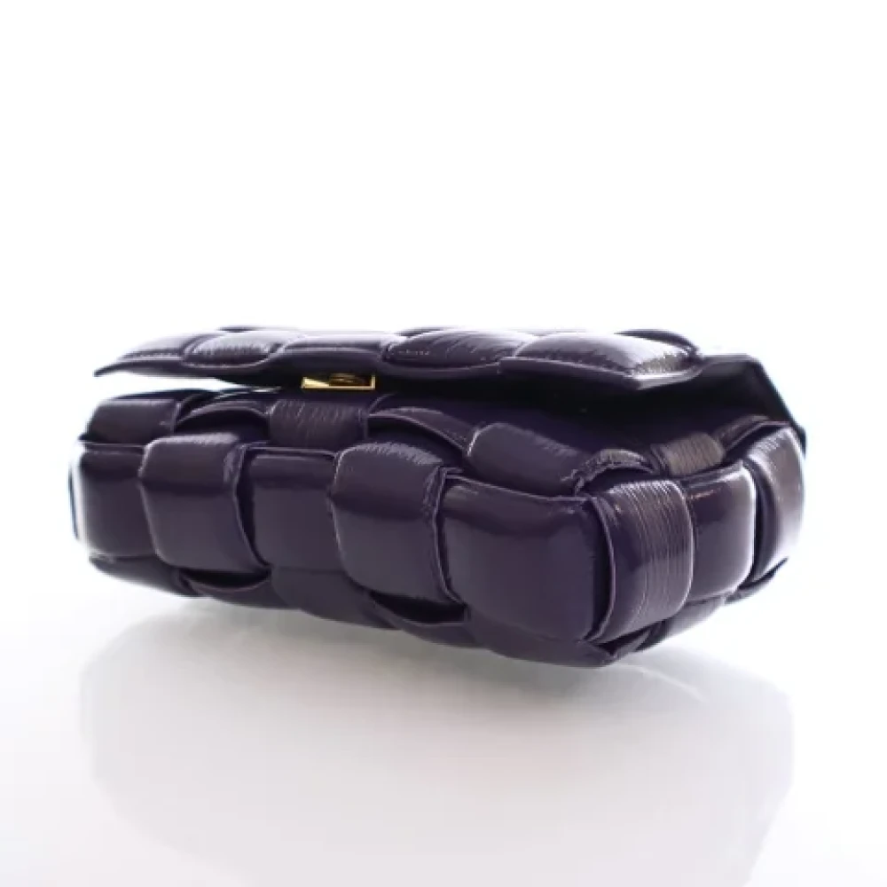 Bottega Veneta Vintage Pre-owned Leather shoulder-bags Purple Dames