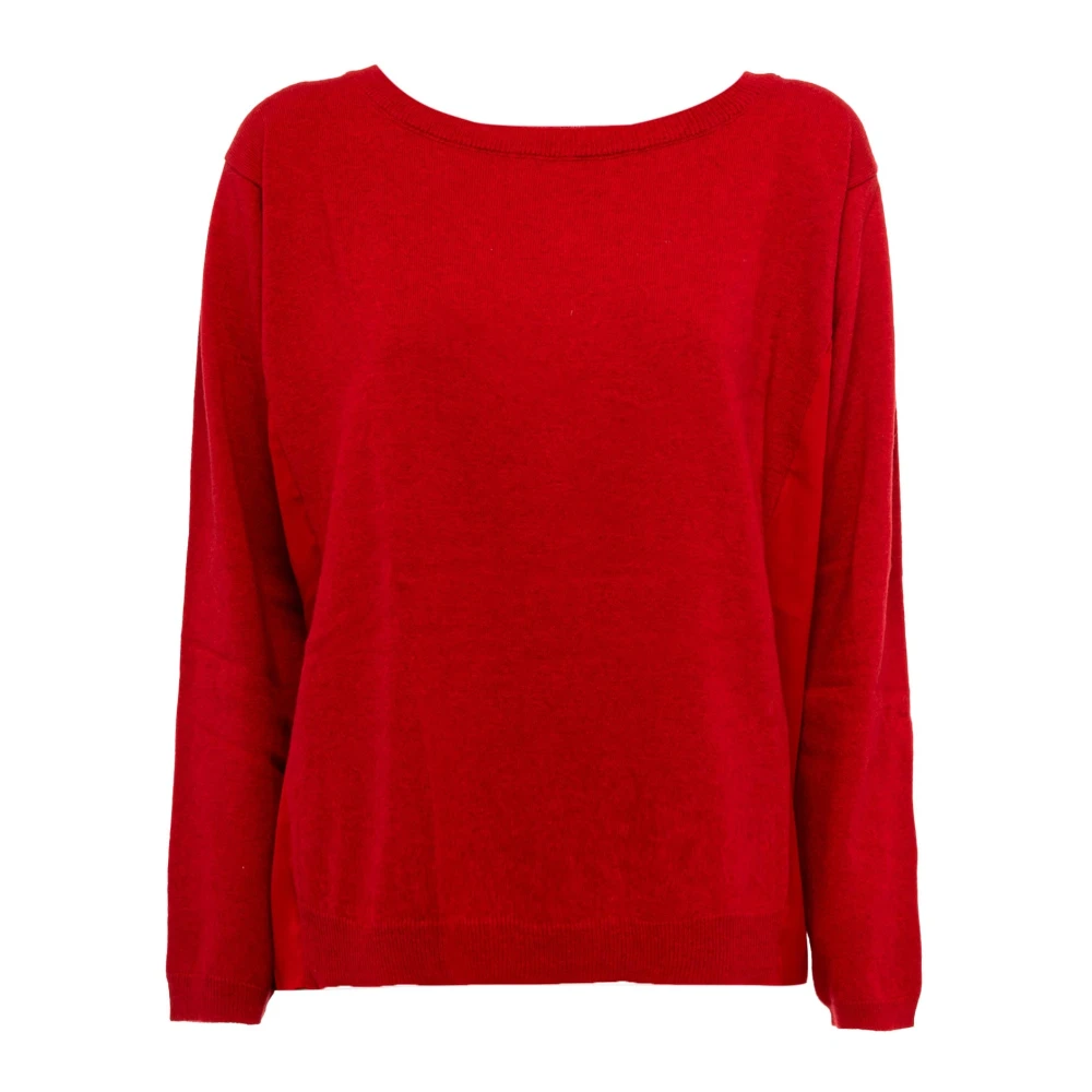 Manila Grace Rode Dames Trui Winter Stijl Red Dames
