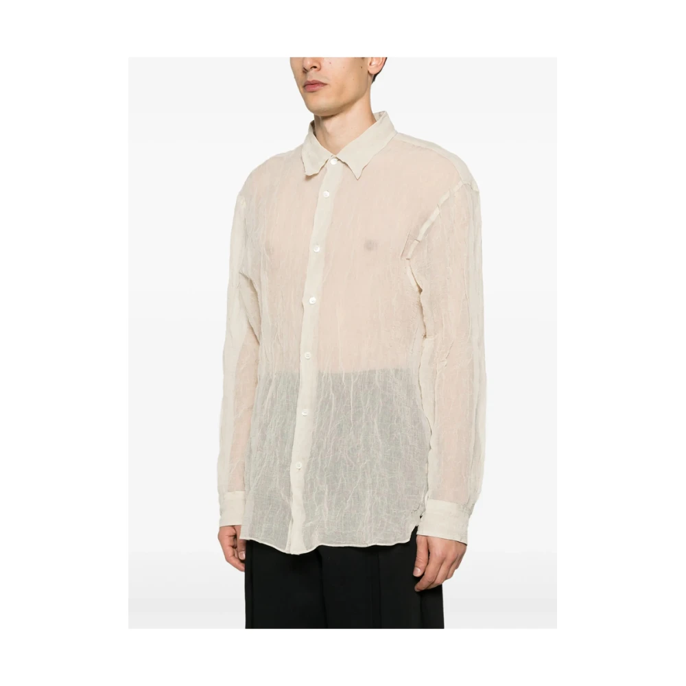Dries Van Noten Beige Knoopsluiting Klassieke Overhemd Beige Heren