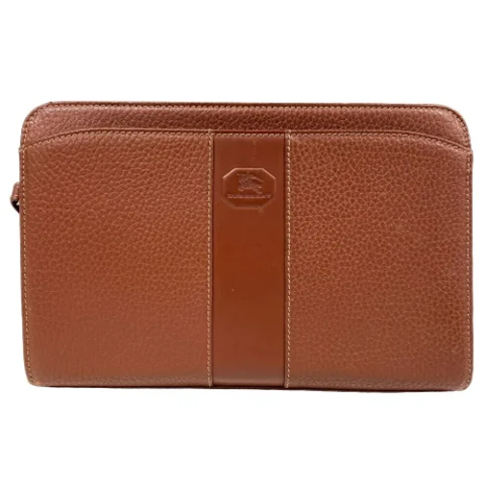 Burberry Vintage Pre-owned Leather clutches Brown Dames