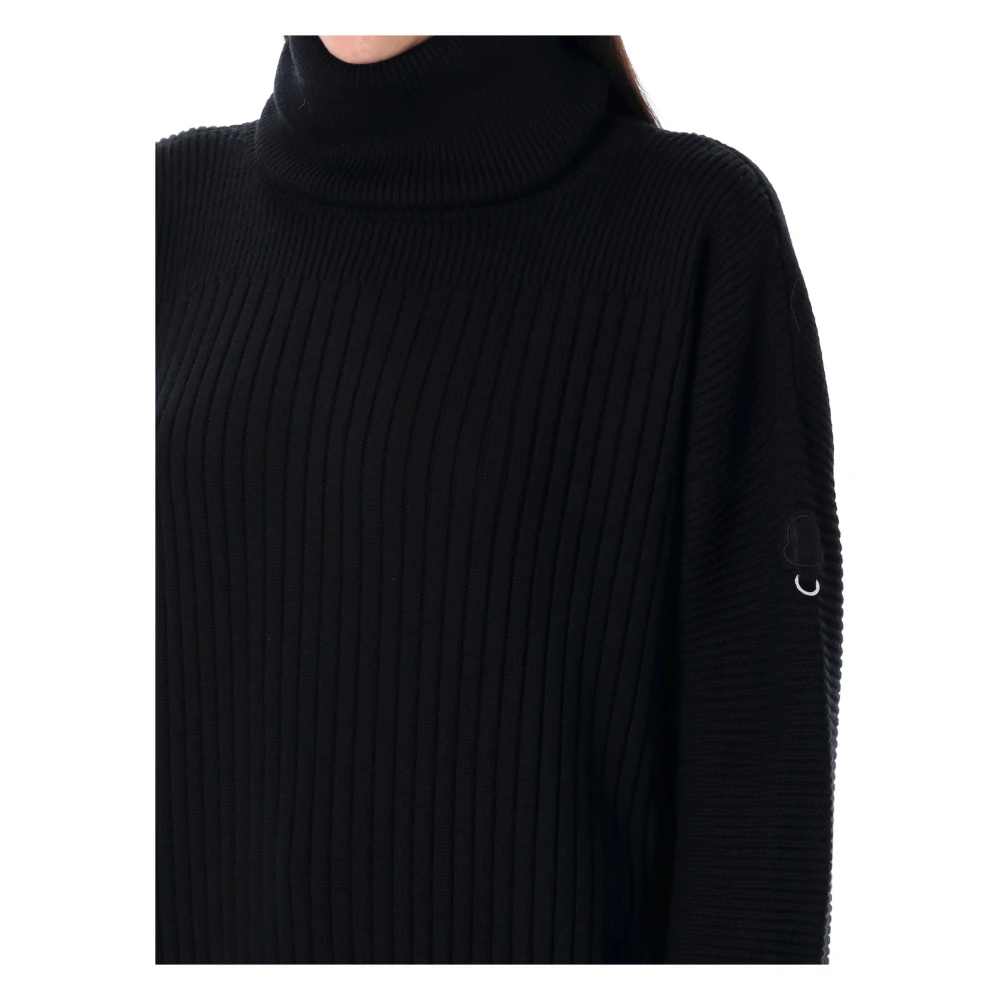 Moncler Zwarte Tricot Coltrui Sweater Aw24 Black Dames