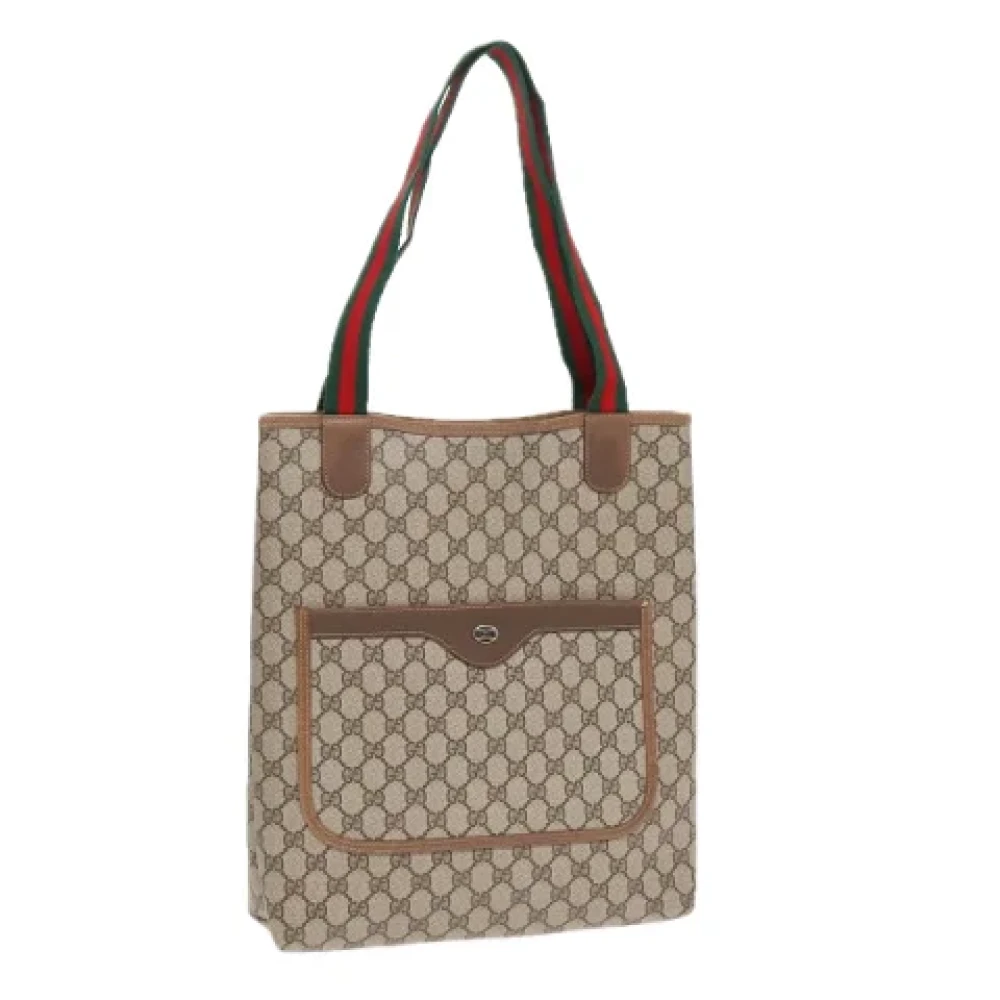 Gucci Vintage Pre-owned Leather totes Beige Dames
