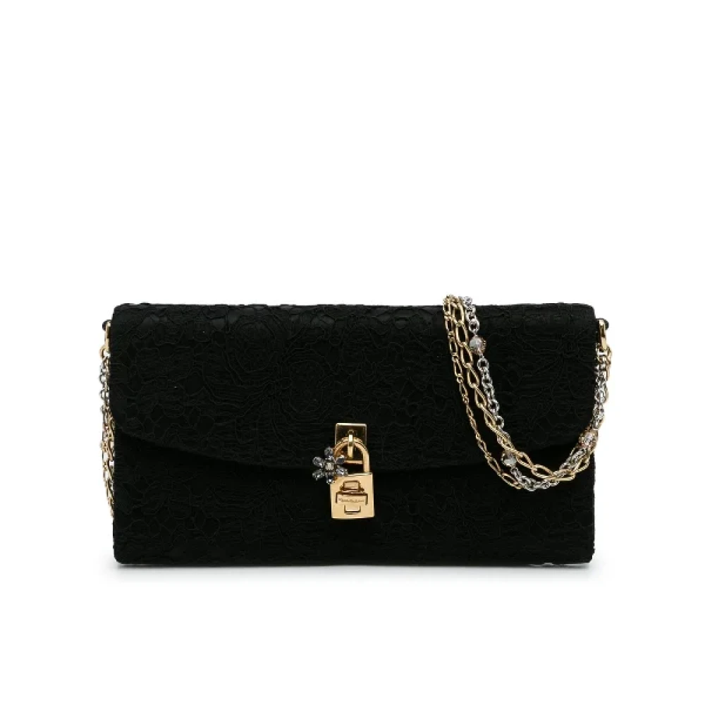 Dolce & Gabbana Pre-owned Canvas shoulder-bags Black Dames