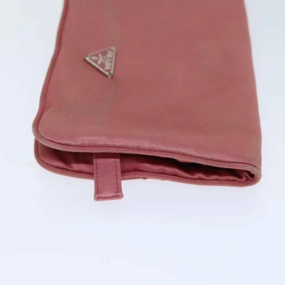 Prada Vintage Pre-owned Satin pouches Pink Dames