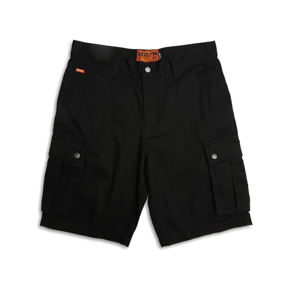 Deus Ex Machina Svarta Denim Cargo Shorts Black, Herr