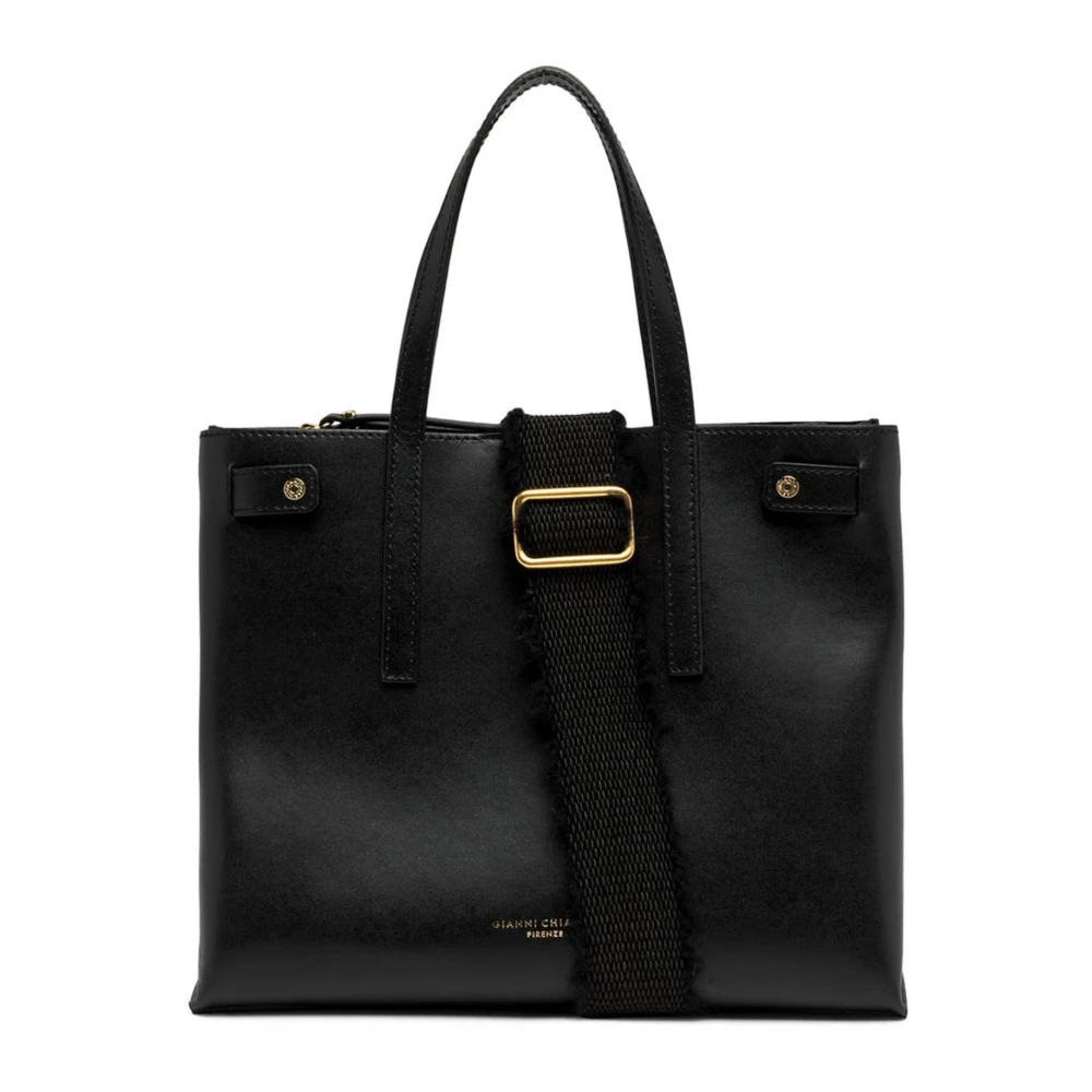 Gianni Chiarini Zwarte gladleren Altea tas Black Dames