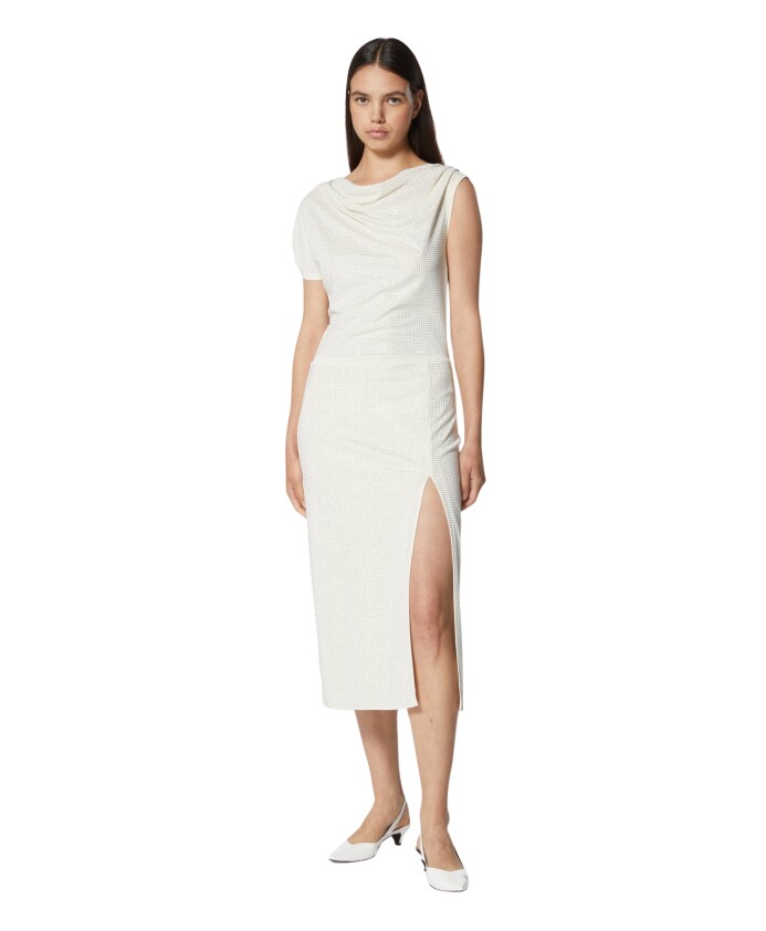 robe-midi-avec-drape-et-fente-laterale