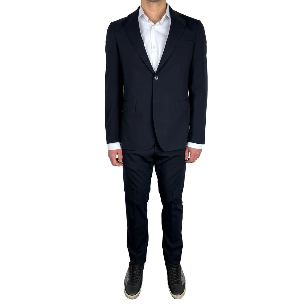 Aquascutum Elegant Italiaans marineblauw pak Blue Heren