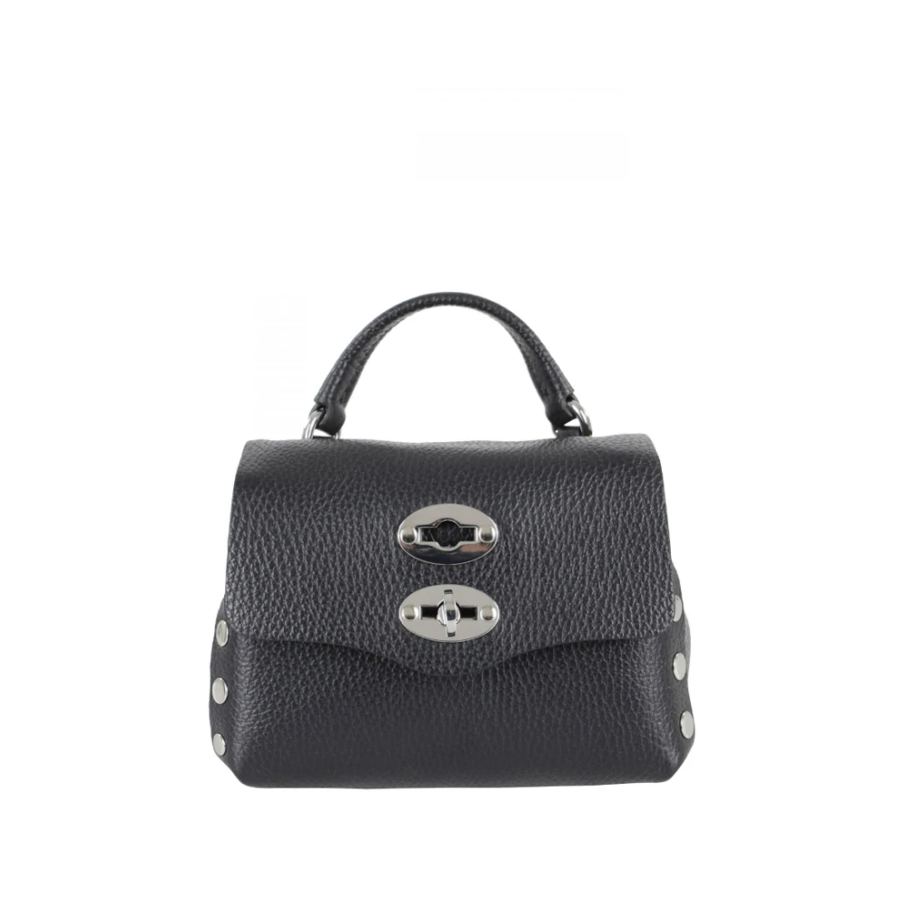 Zanellato Studded Leren Schoudertas Black Dames
