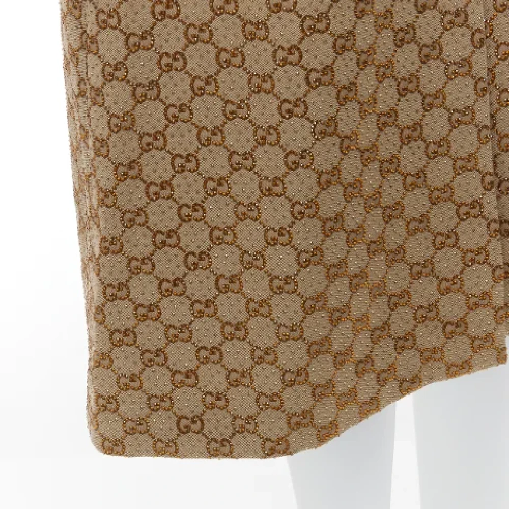 Gucci Vintage Tweedehands Stoffen Broeken-Shorts-Rokken Brown Dames