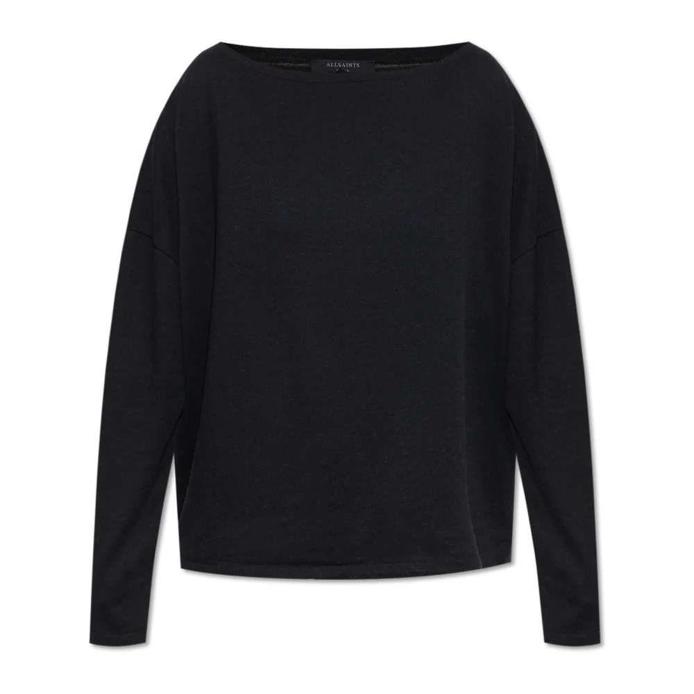 AllSaints Rita longsleeve top Black Dames