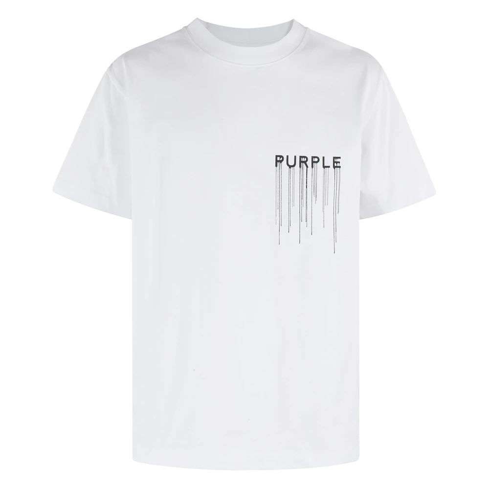 Purple Brand Korte Mouw Jersey Tee White Heren