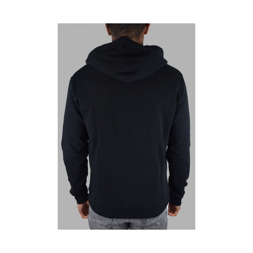 Saint Laurent Zwarte Logo Hoodie Sweatshirt Black Heren