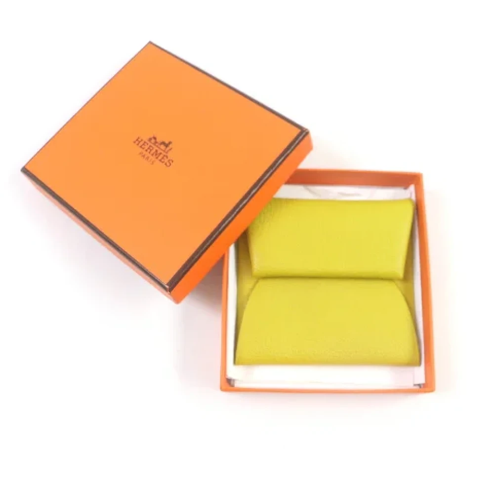 Hermès Vintage Pre-owned Leather wallets Yellow Dames