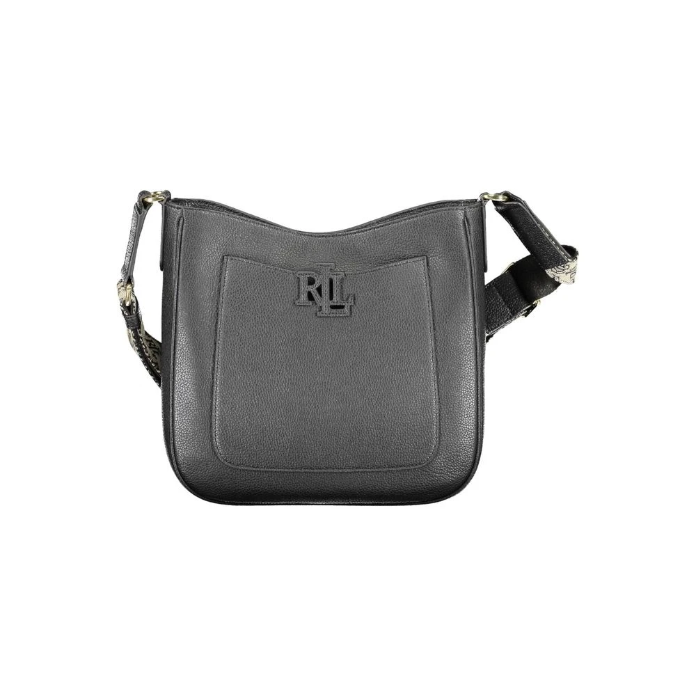 Ralph Lauren Kvinno Svart Väskor Dam, One Size, Läder, Leather Shoulder Bag