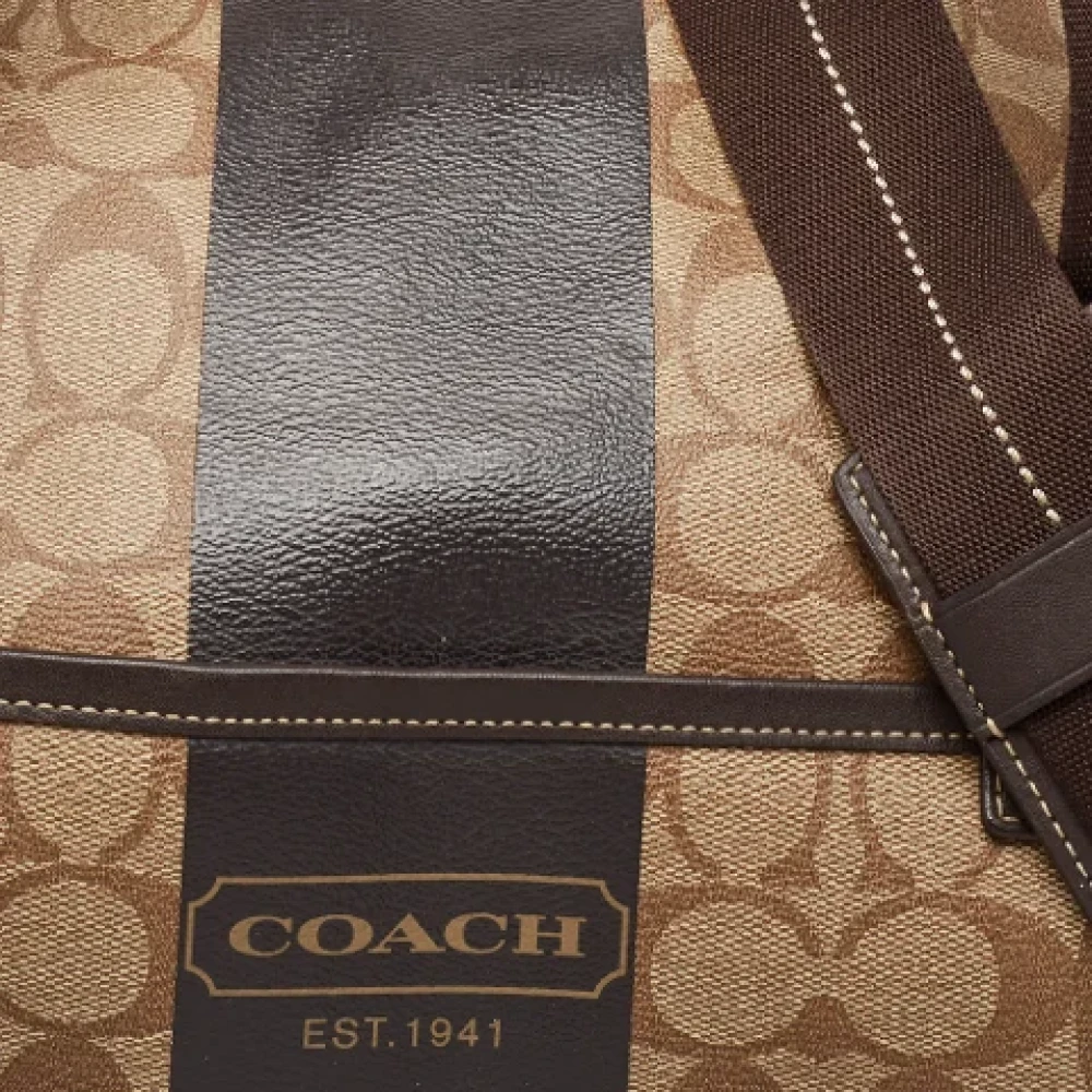 Coach Pre-owned Coated canvas handbags Brown Dames