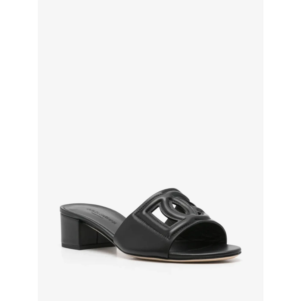 Dolce & Gabbana , Heeled Mules, Female, Black, 7 Uk, Bianca Sliders - Image 4