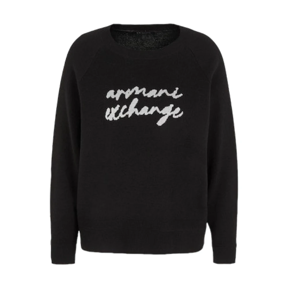 Armani Exchange Sweatshirts, Female, Xs, Casual Jumper Black
