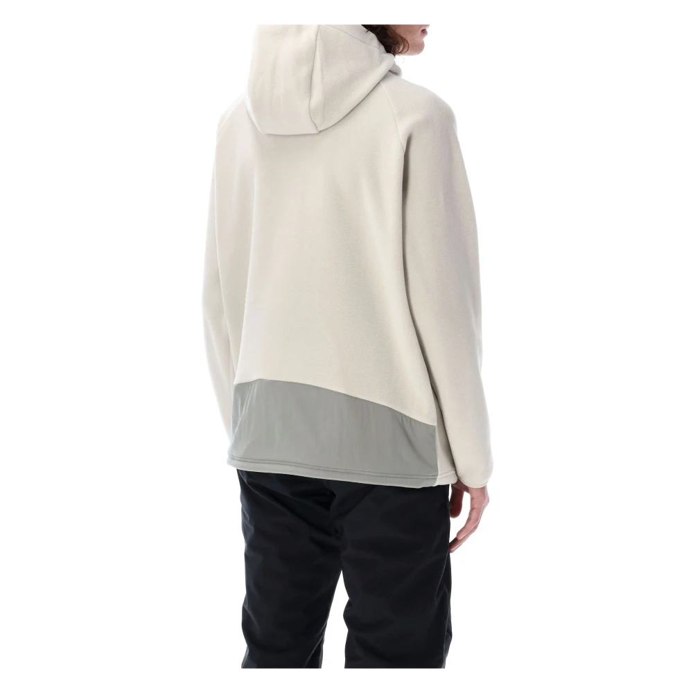Snow Peak Dubbelzijdige Fleece Hoodie Ivoor Beige Heren