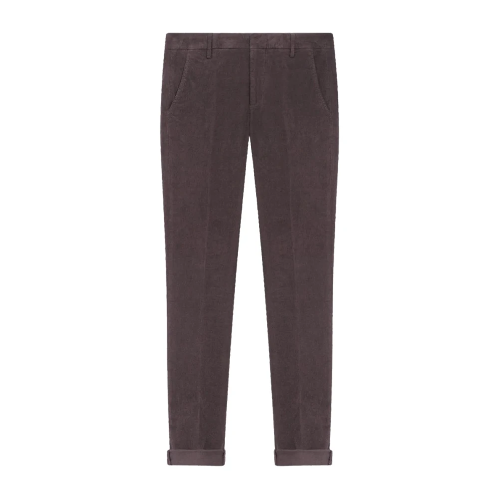 Dondup Mannelijk Bruin Broeken Heren, W33, Katoen, Gaubert Slim Broeken
