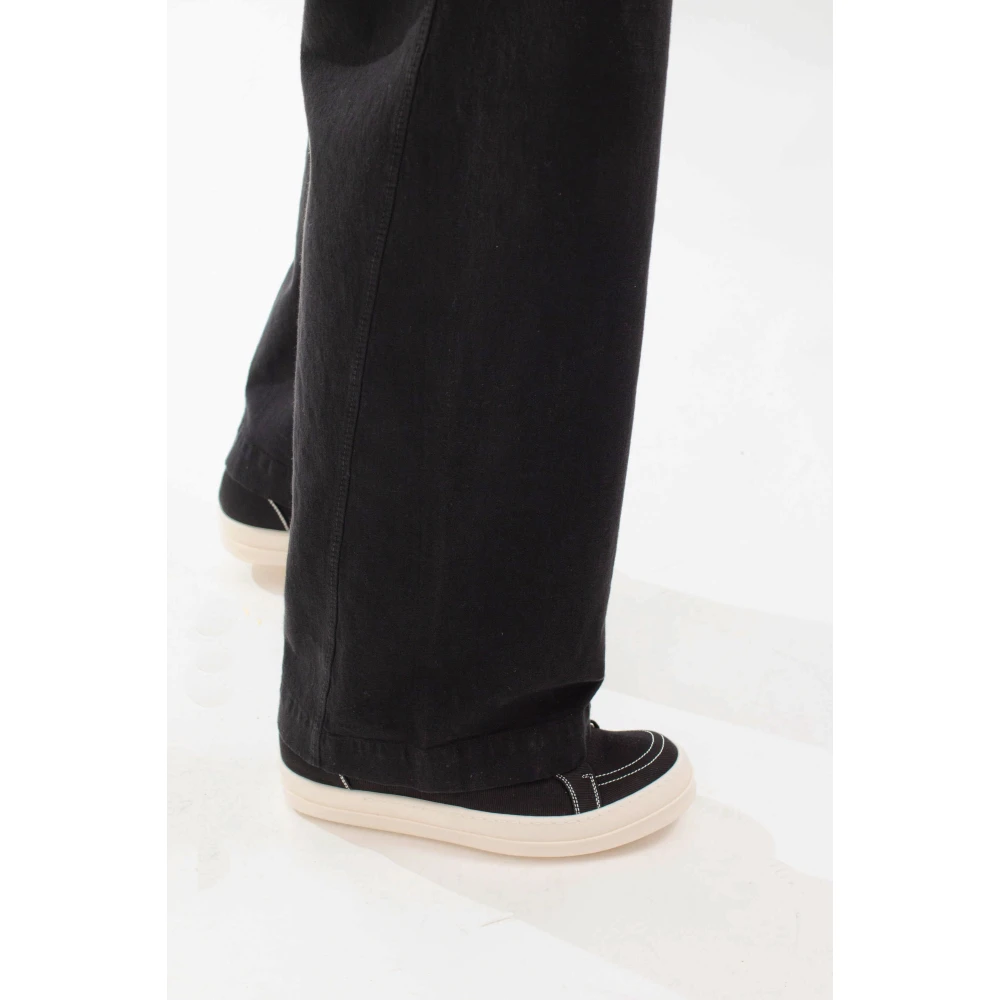 Transit Losse Katoen Wol Broek Black Heren