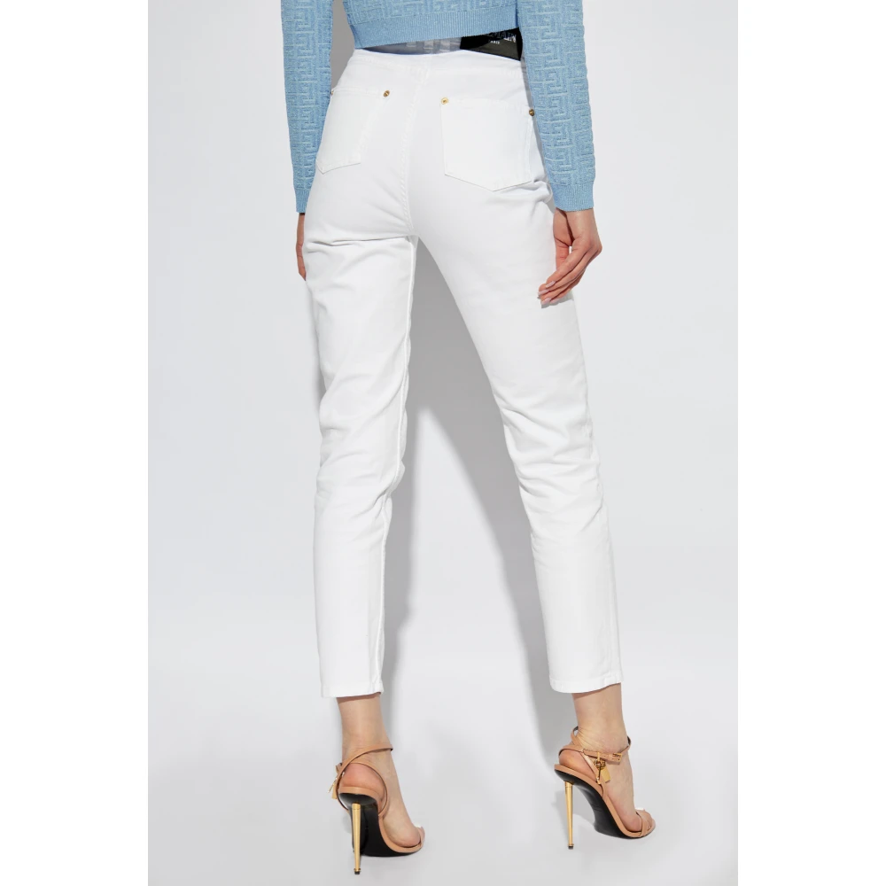 Balmain Jeans met toelopende pijpen White Dames