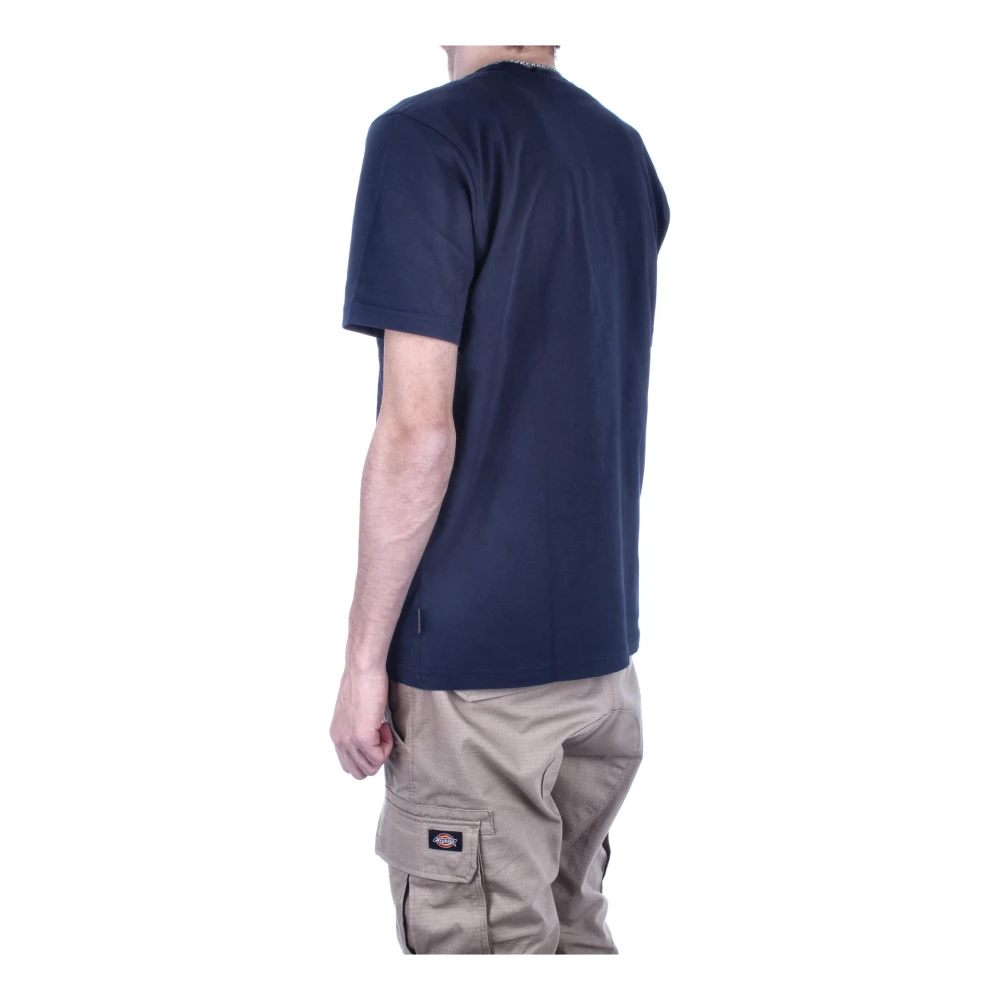 Aspesi Blauw Katoenen T-shirt met Voorzak Blue Heren